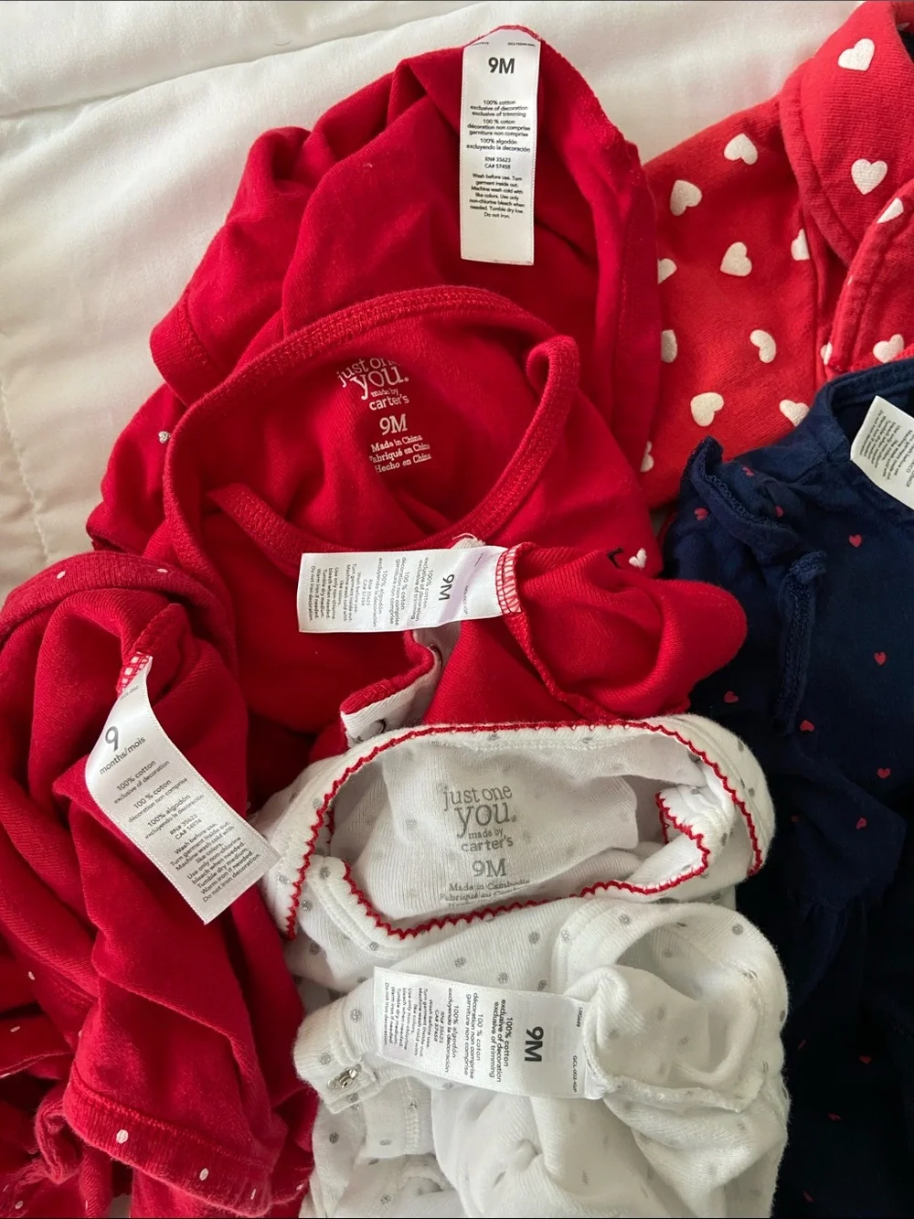 Valentine's Day Baby Girl Outfit 12 piece Bundle - Hearts & Tulle - Picture 11 of 12